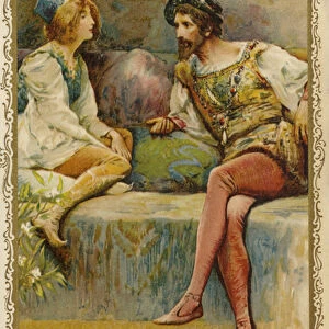 Viola and the Duke in William Shakespeares play, Twelfth Night (chromolitho)