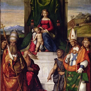The Virgin Enthroned with Saints Jerome, Sylvester and Maurius
