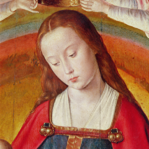 The Virgin Mary with her Crown, detail of the Coronation of the Virgin, centre panel