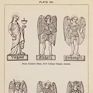 Virgins; Angels; Archangels; Virtues; Powers; Dominations (engraving)