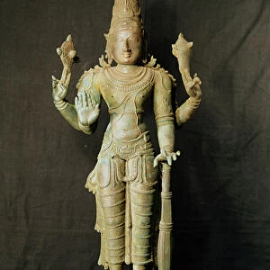 Vishnu, Late Chola (stone)