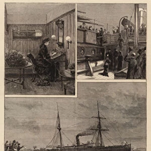 Visit of the Ex-Empress Eugenie to Zululand, the Departure from Southampton (engraving)