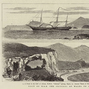 Visit of HRH the Princess of Wales to Athens (engraving)