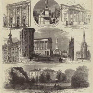 Visit of the Prince of Wales to Warwickshire, Sketches in Birmingham and its Vicinity (engraving)