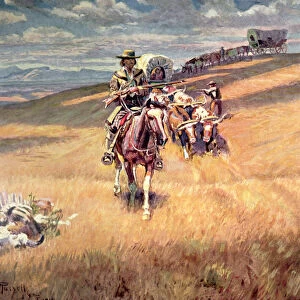 When wagon trails were dim (oil on canvas)