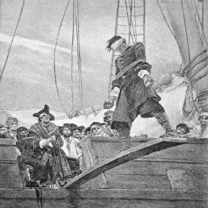 Walking the plank, engraved by Anderson (engraving)