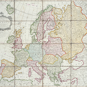 Walliss New Map of Europe Divided into its Empires Kingdoms &c, 1789 (hand coloured