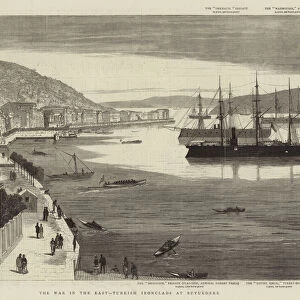 The War in the East, Turkish Ironclads at Buyukdere (engraving)