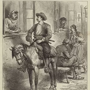 The War, a Friend in Hospital (engraving)