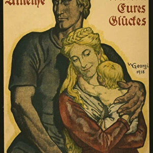 War Loans help the guardians of your happiness, 1918 (colour litho)