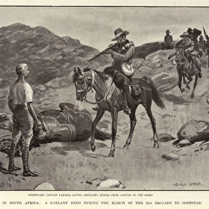 The War in South Africa, a Gallant Deed during the March of the 21st Brigade to Hoopstad (engraving)