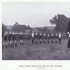 Warwick Pageant, 1906: Dame Fisher saves the life of her husband, Episode IX (b / w photo)