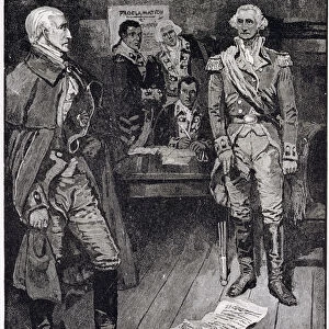 Washington Refusing a Dictatorship, from Harpers Magazine, 1883 (litho)