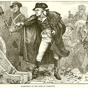 Washington at the siege of Yorktown (engraving)