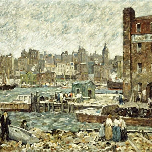On the Waterfront, (oil on canvas)
