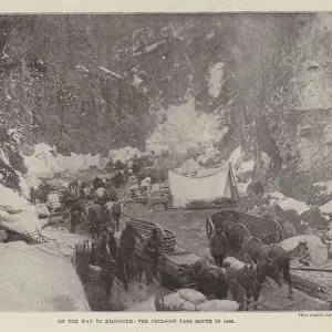 On the Way to Klondike, the Chilcoot Pass Route in 1898 (b / w photo)