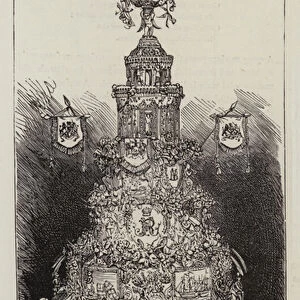 Wedding-Cake presented to the Princess Beatrice by Citizens of Liverpool (engraving)