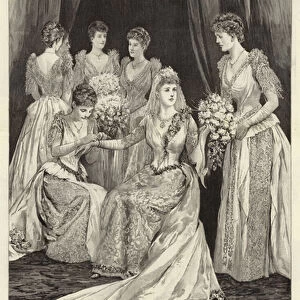 The Wedding of H H The Princess Louise of Schleswig-Holstein to H H Prince Aribert of Anhalt (engraving)