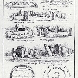 Some well-known circles of stone (litho)