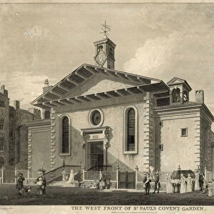 The west front of St Paul s, Covent Garden, London (engraving)