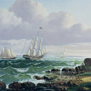 Whalers coming home (oil on canvas)