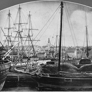 Whaling Port, New Bedford (b / w photo)