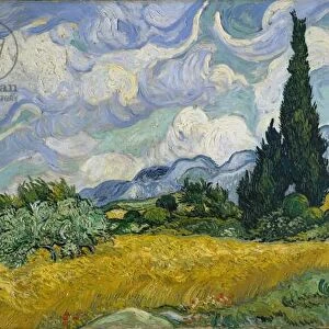 Wheat Field with Cypresses, 1889 (oil on canvas)