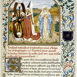 The wheel of fortune - by Martin Le Franc, 15th century manuscript