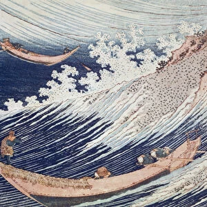 A Wild Sea at Choshi, illustration from One Thousand Pictures of the Ocean 1832-34