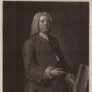 William Caslon, English typographer (mezzotint)