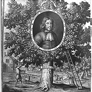 William Pendrill and the Boscobel Oak, c. 1700 (engraving)