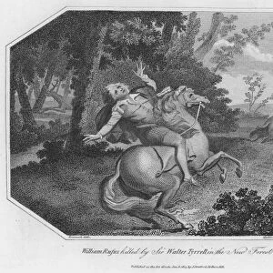 William Rufus killed by Sir Walter Tyrrell in the New Forest (engraving)