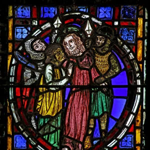 Window depicting Judas Betrayal (stained glass)