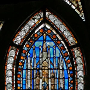Window w11 depicting Emperor Henry de Bamberg (stained glass)