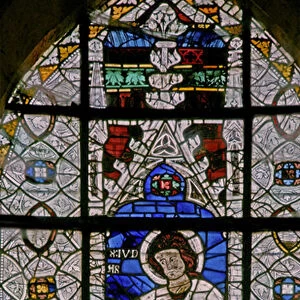 Window w227 depicting St Judas Iscariot (a rare depiction of Judas as a saint