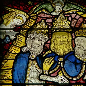 Window w25 depicting the Trinity (stained glass)