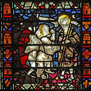 Window w58 depicting the Harrowing of hell (stained glass)