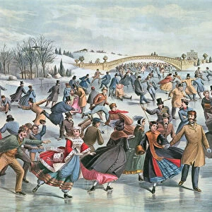 Winter on the Skating Pond in Central Park, 1862
