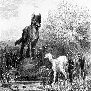 The Wolf and the Lamb "Fables"from La Fontaine by Dore