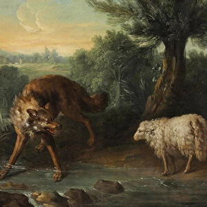 The Wolf and the Lamb (oil on canvas)