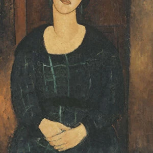 Woman in a Plaid Dress, 1916 (oil on canvas)