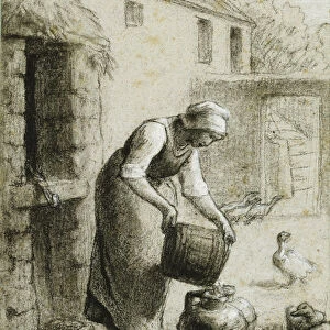 Woman Pouring Water into Milk Cans (also known as Woman at the Well), c