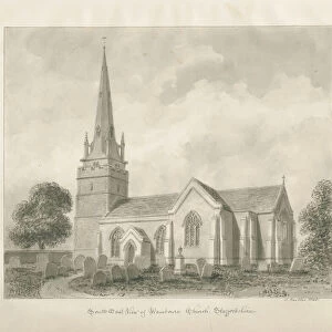 Wombourne Church: sepia drawing, 1845 (drawing)