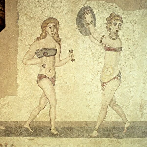 Women in bikinis, from the Room of the Ten Dancing Girls (mosaic)