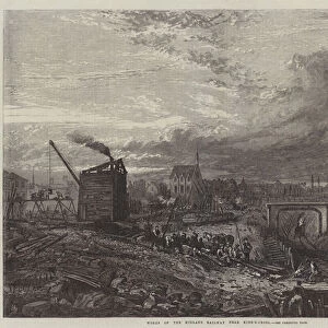 Works of the Midland Railway near King s-Cross (engraving)