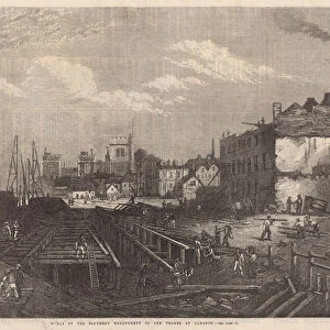 Works of the southern Embankment of the Thames at Lambeth (engraving)