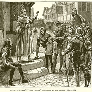 One of Wycliffes "Poor Priests"preaching to the People (engraving)