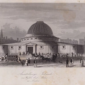 Wylds Great Globe, an attraction in Leicester Square, London 1851-1862 (engraving)