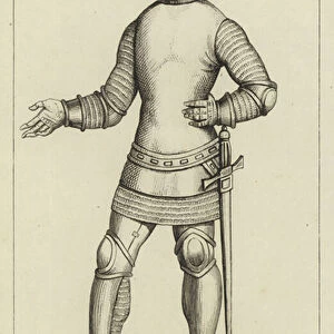 XIV Siecle, Charles V, Costume Militaire (engraving)