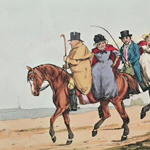Yeomanry of England Paying a Visit, 1821 (colour etching)